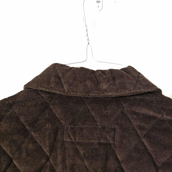Eddie Bauer Women's Brown Quilted Corduroy Full Zip Chic Bohemian Jacket Size S - Picture 6 of 7